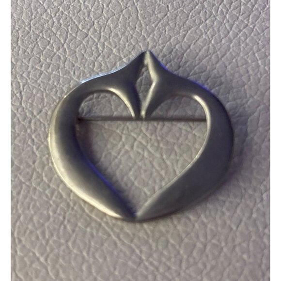 Vintage Ken Kantro "MERRYMEETING BAY" Design Pewter Brooch With Hand Inscription - Picture 1 of 9